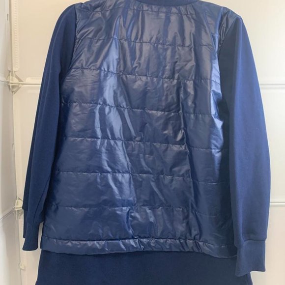 ZENERGY by CHICO'S 1 (M/8-10) Blue Drawstring Waist Zip Jacket Pockets EUC - Picture 9 of 12